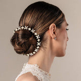 Stone Embellished Butterfly Cluster Vine Bun Wrap Headpiece - Madeline Love - Flyclothing LLC