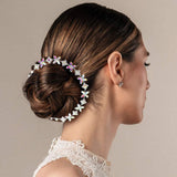 Stone Embellished Butterfly Cluster Vine Bun Wrap Headpiece - Madeline Love - Flyclothing LLC