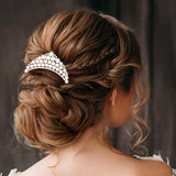 Pearl Cluster Embellished Hair Comb - Madeline Love - Flyclothing LLC