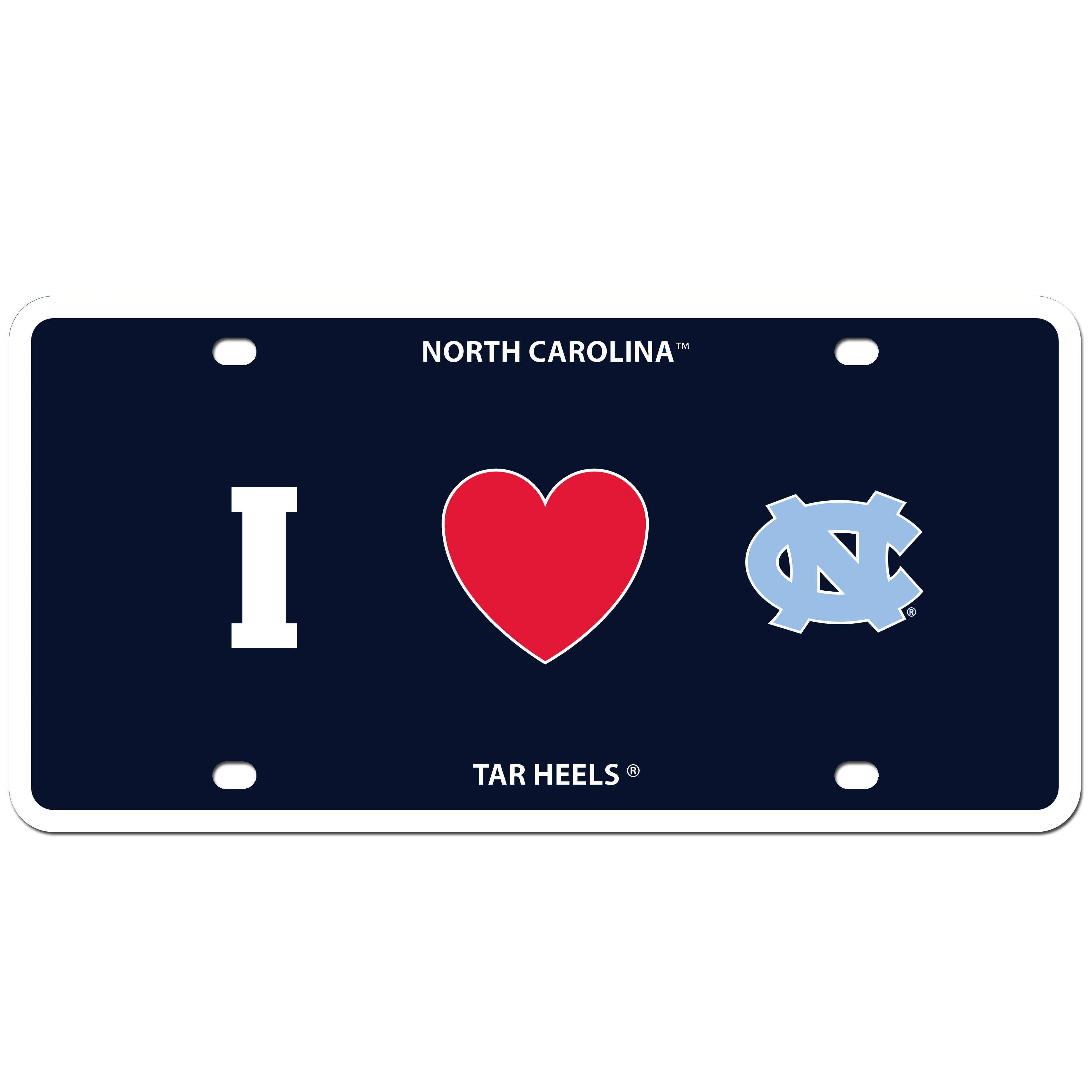 N. Carolina Tar Heels Styrene License Plate - N. Carolina Tar Heels - Flyclothing LLC