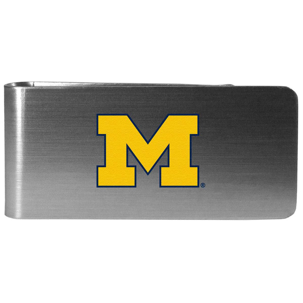 Michigan Wolverines Steel Money Clip Logo