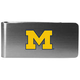 Michigan Wolverines Steel Money Clip Logo