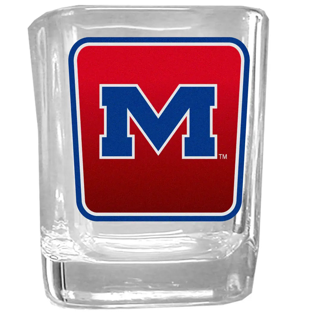 Mississippi Rebels Square Glass Shot Glass - Mississippi Rebels - Flyclothing LLC