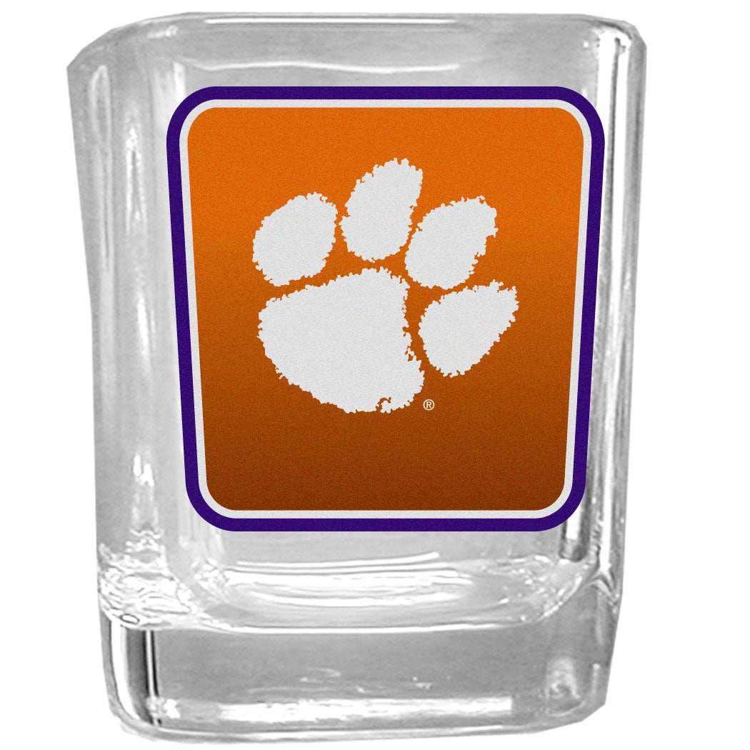 Clemson Tigers Square Glass Shot - Clemson Tigers - Flyclothing LLC