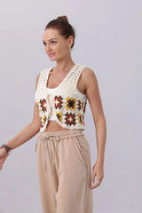 Boho Granny Square Crochet Vest
