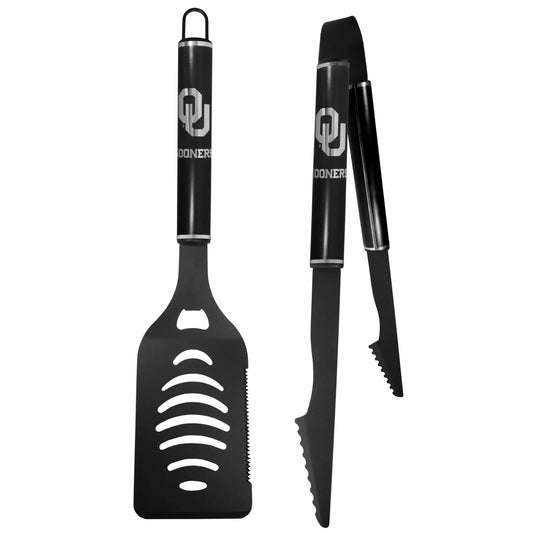 Oklahoma Sooners 2 pc Monochromatic Tailgate BBQ Set - Siskiyou Buckle