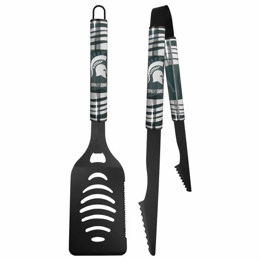 Michigan St. Spartans 2 pc Black Tailgate BBQ Set - Siskiyou Buckle