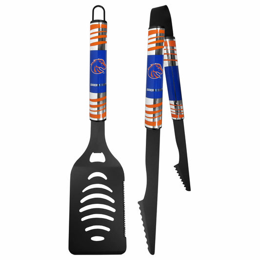 Boise St. Broncos 2 pc Black Tailgate BBQ Set - Siskiyou Buckle