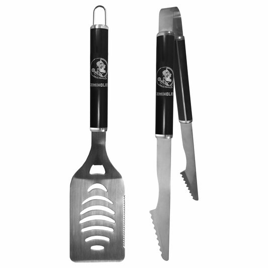 Florida St. Seminoles 2 pc Black Steel Tailgate BBQ Set
