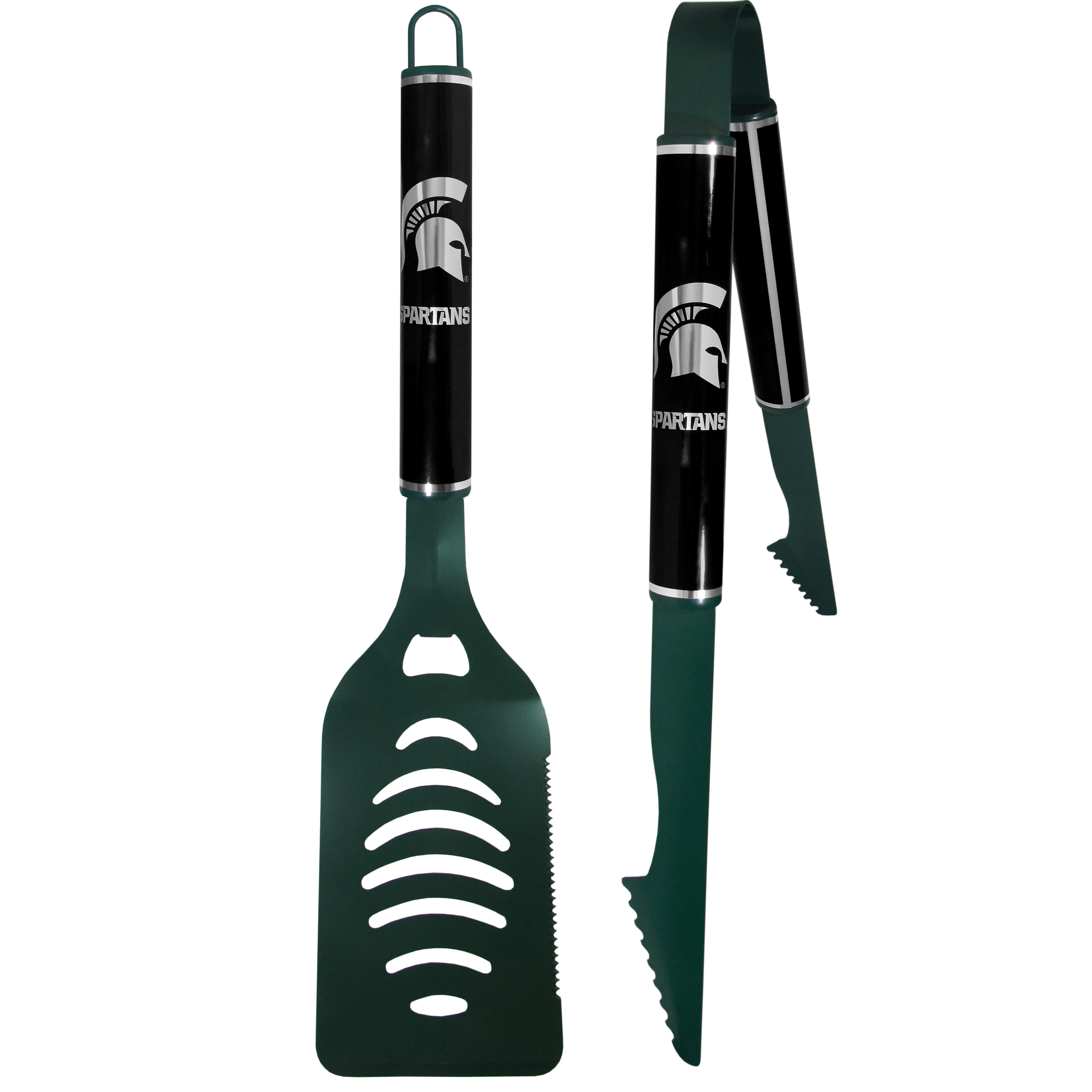 Michigan St. Spartans 2 pc Color and Black Tailgate BBQ Set