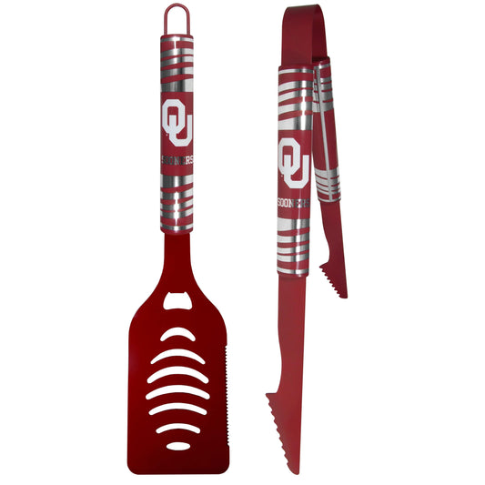 Oklahoma Sooners 2 pc Color Tailgate BBQ Set - Siskiyou Buckle