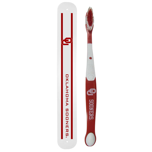 Oklahoma Sooners Toothbrush and Travel Case - Oklahoma Sooners