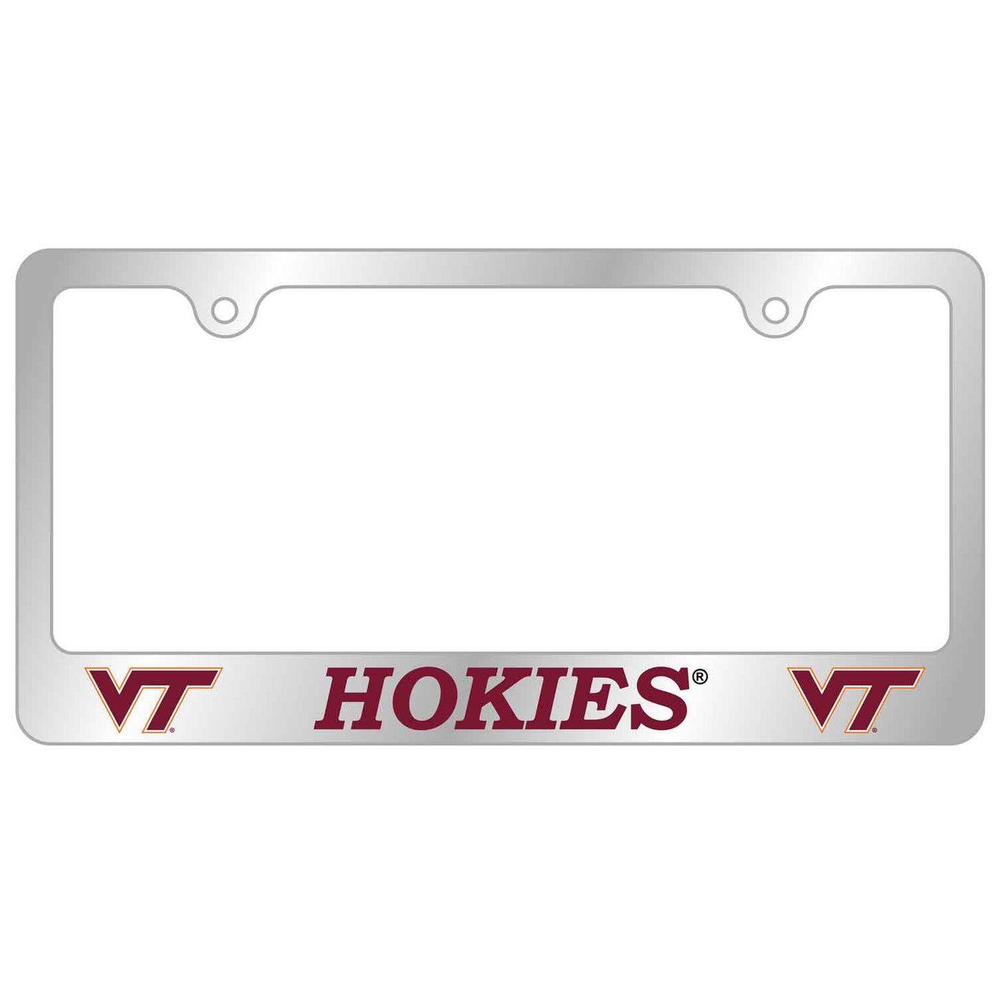 Our Virginia Tech Hokies tag frame is the perfect way to show off your team pride everyday! The high polish frame features raised lettering and logos with expertly enameled team colors