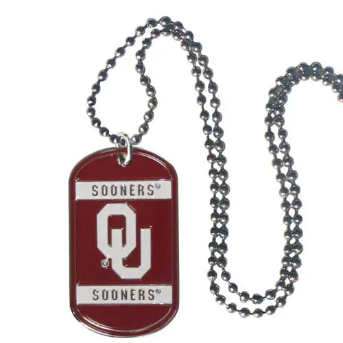 Oklahoma Sooners Tag Necklace - Oklahoma Sooners - Flyclothing LLC