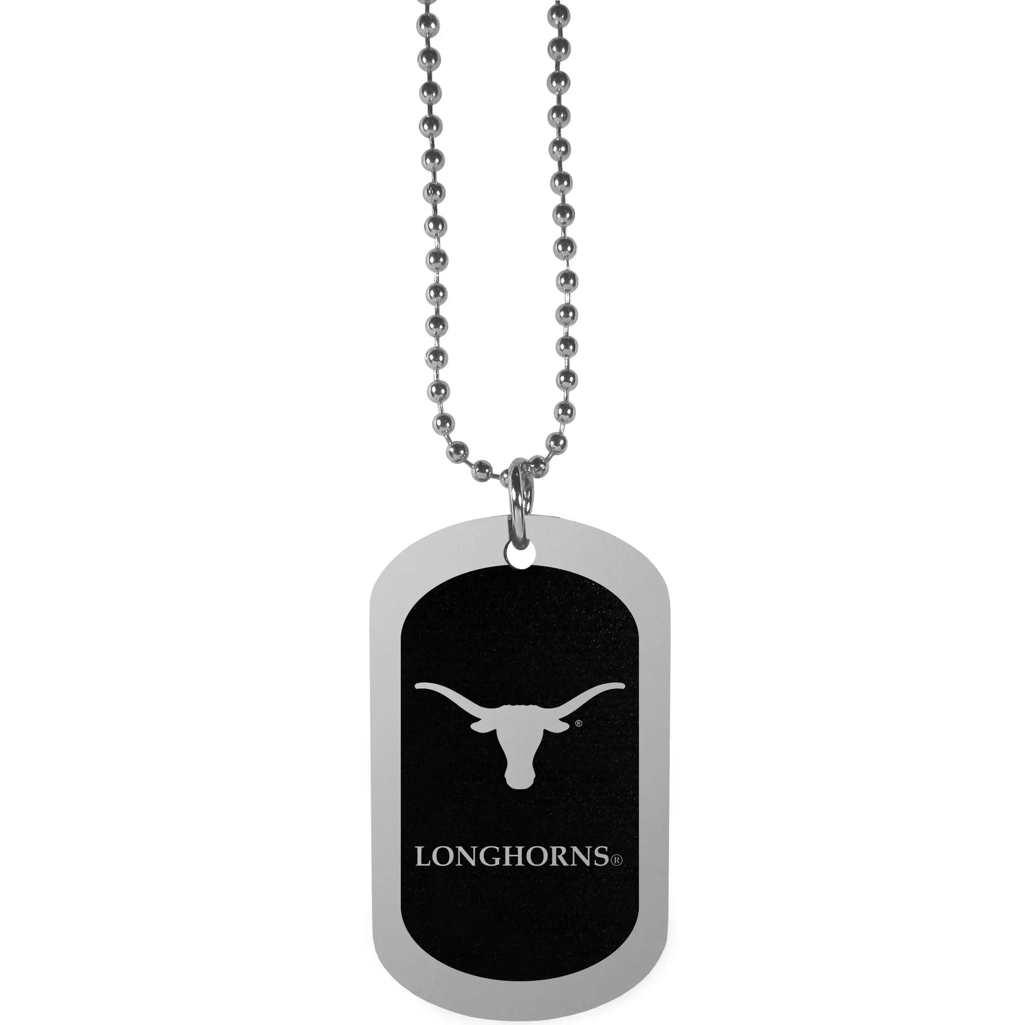 Texas Longhorns Chrome Tag Necklace - Texas Longhorns - Flyclothing LLC
