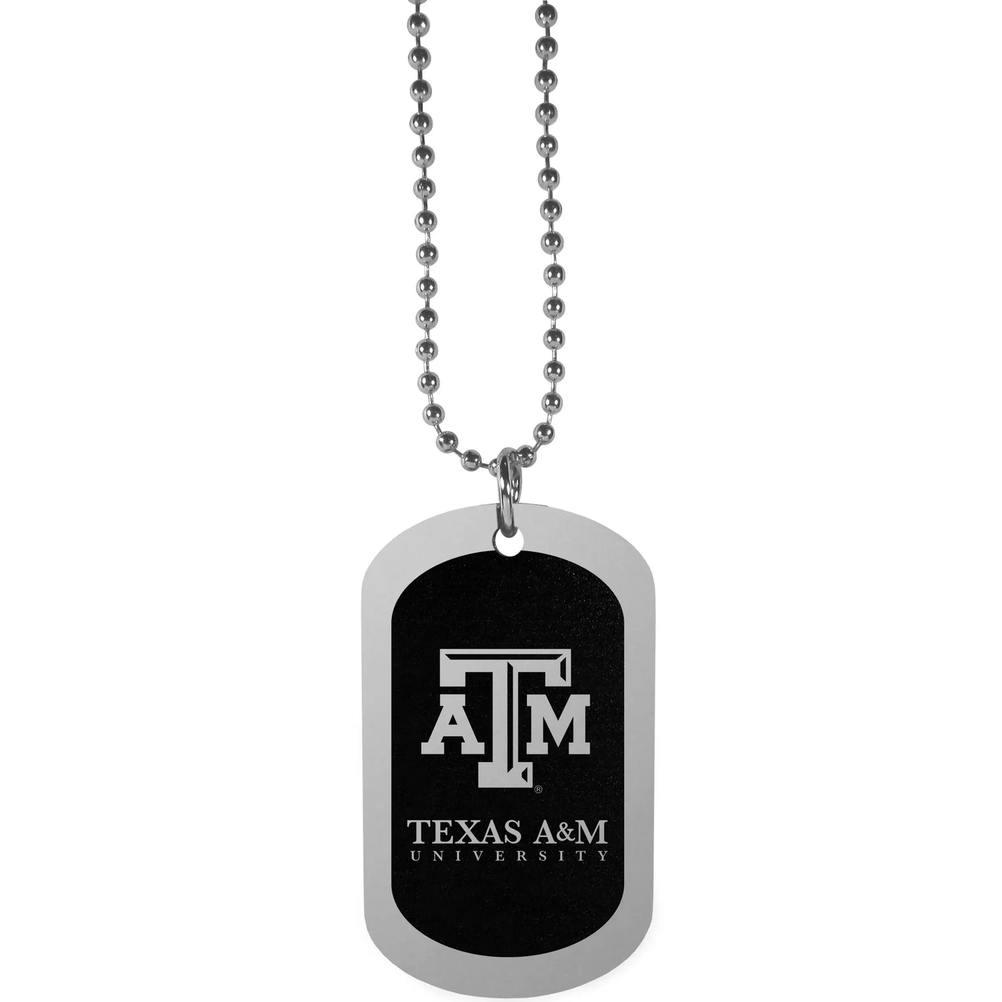 Texas A & M Aggies Chrome Tag Necklace - Texas A&M - Flyclothing LLC