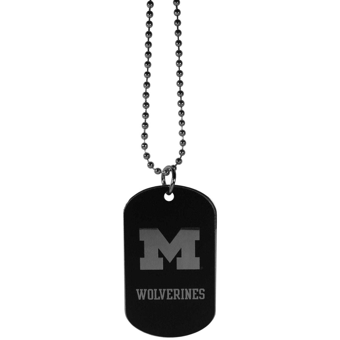 Michigan Wolverines Chrome Tag Necklace - Michigan Wolverines - Flyclothing LLC