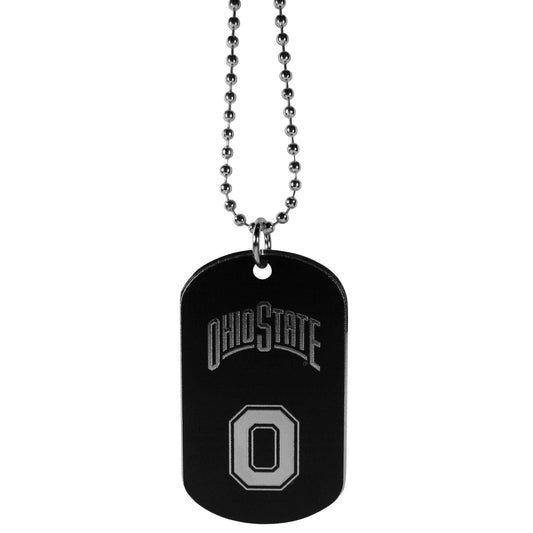 Ohio St. Buckeyes Chrome Tag Necklace - Ohio State Buckeyes - Flyclothing LLC