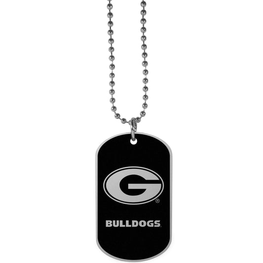 Georgia Bulldogs Chrome Tag Necklace - Georgia Bulldogs - Flyclothing LLC