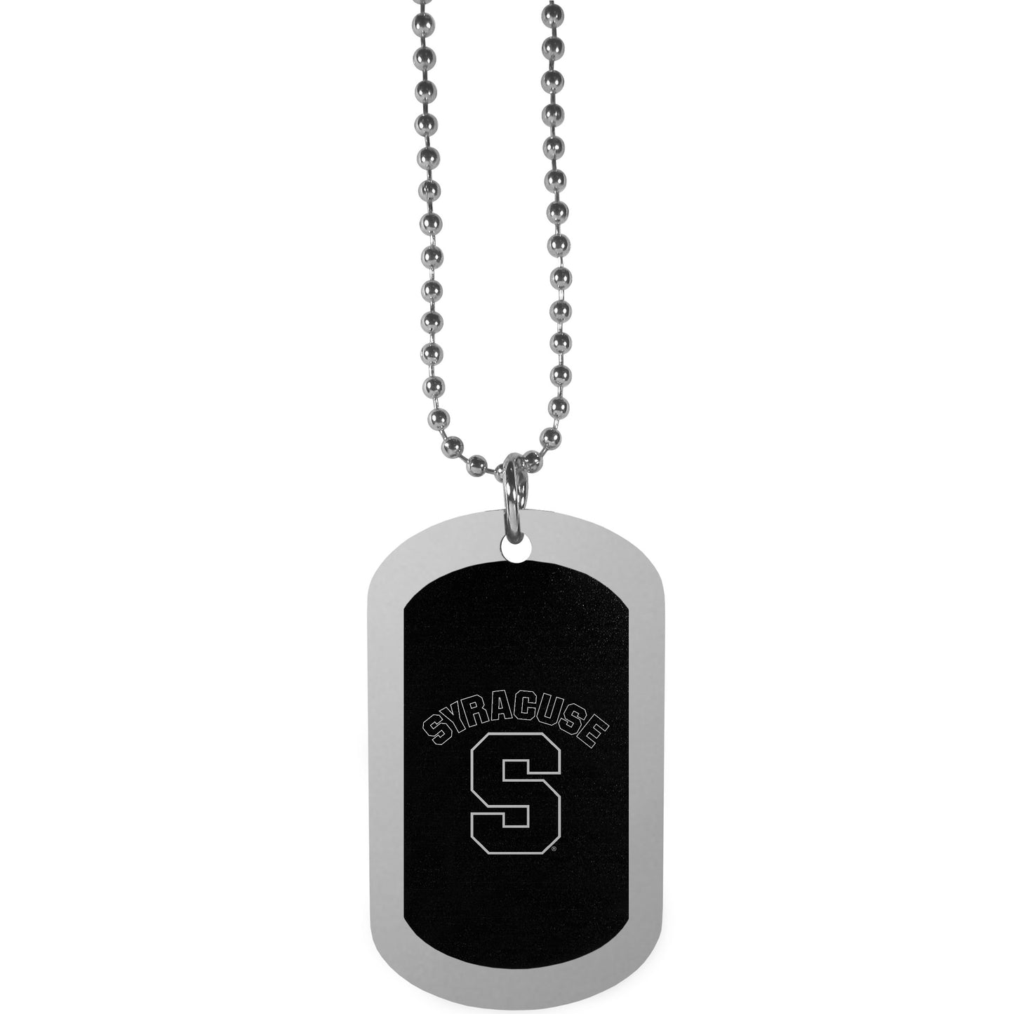 Syracuse Orange Chrome Tag Necklace