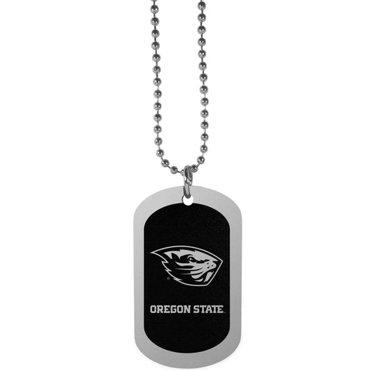 Oregon St. Beavers Chrome Tag Necklace - Oregon St. Beavers - Flyclothing LLC