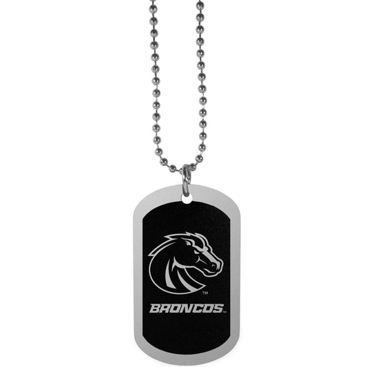 Boise St. Broncos Chrome Tag Necklace - Boise St. Broncos - Flyclothing LLC