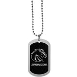 Boise St. Broncos Chrome Tag Necklace