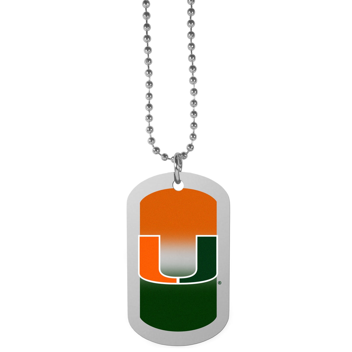 Miami Hurricanes Team Tag Necklace