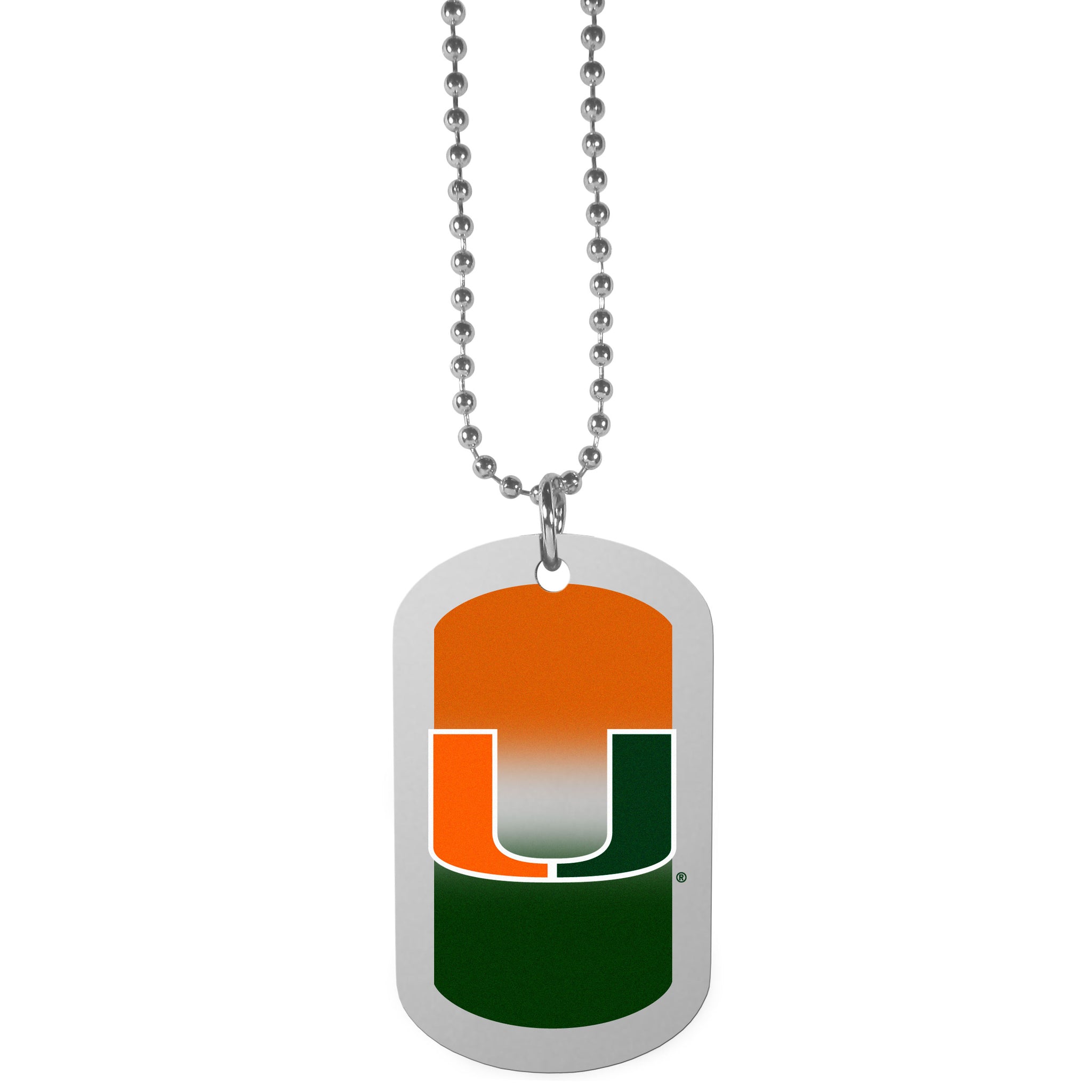 Miami Hurricanes Team Tag Necklace