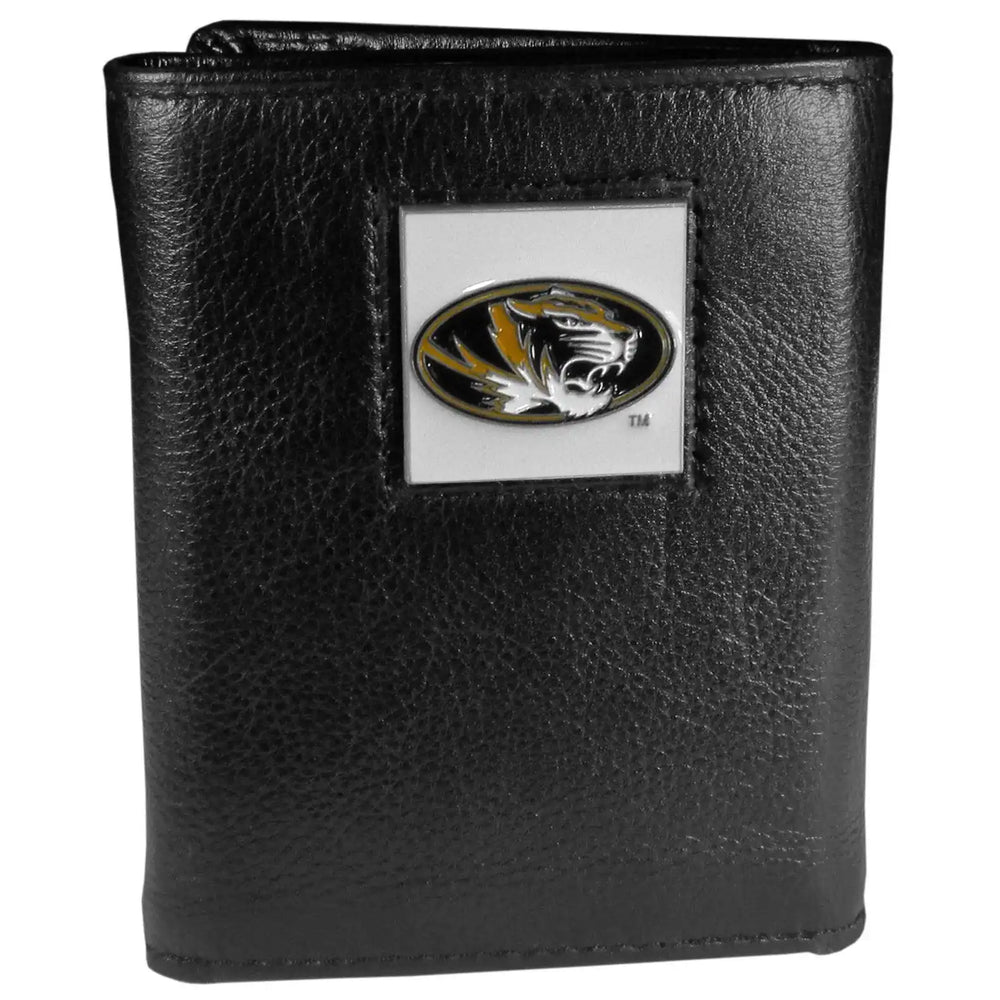 Missouri Tigers Deluxe Leather Tri-fold Wallet Packaged in Gift Box - Siskiyou Buckle