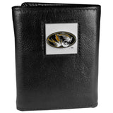 Missouri Tigers Deluxe Leather Tri-fold Wallet Packaged in Gift Box - Siskiyou Buckle