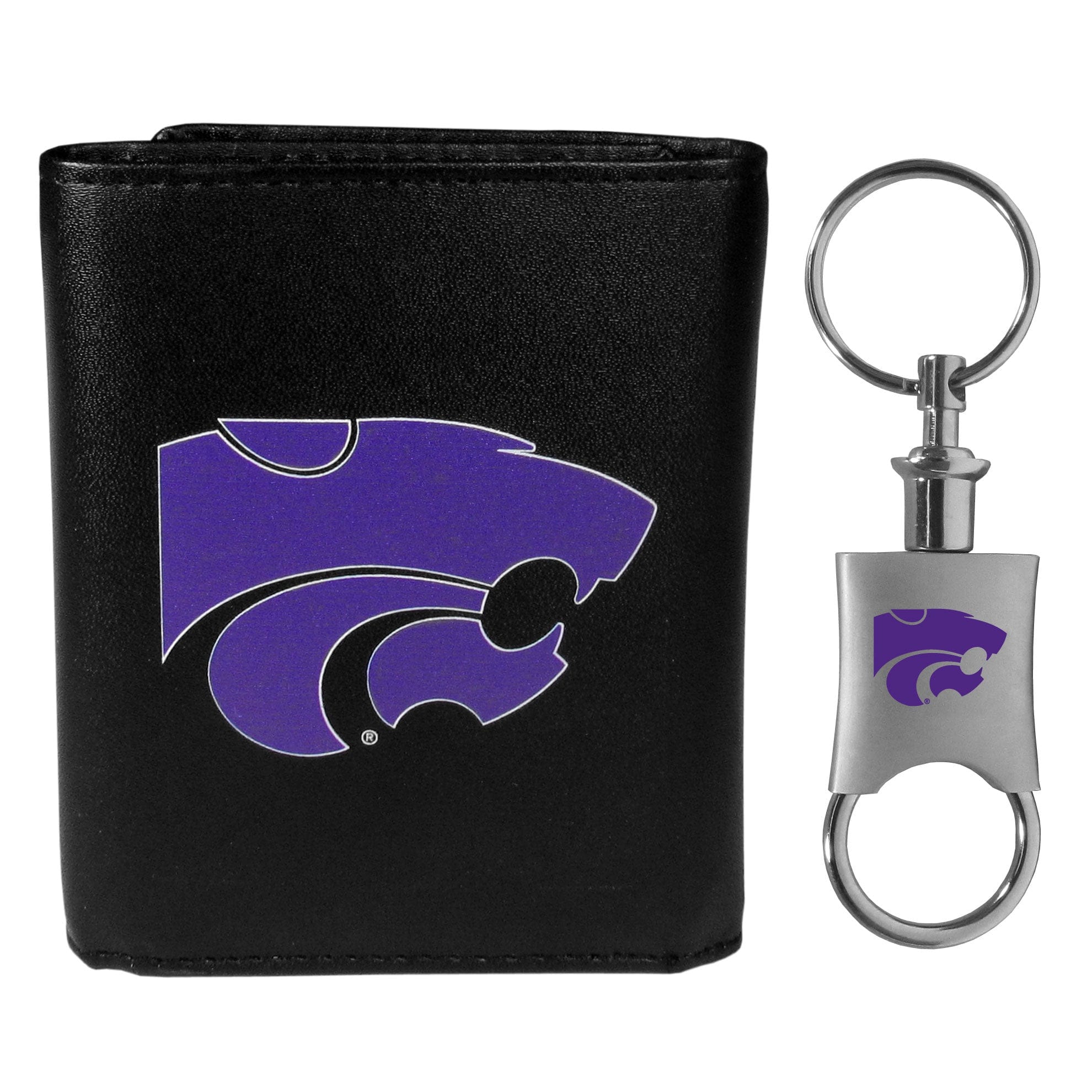 Kansas St. Wildcats Tri-fold Wallet & Valet Key Chain - Kansas St. Wildcats