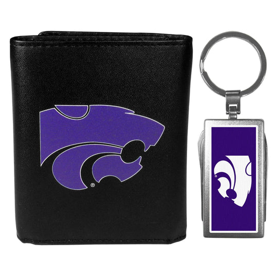 Kansas St. Wildcats Tri-fold Wallet & Multitool Key Chain - Kansas St. Wildcats