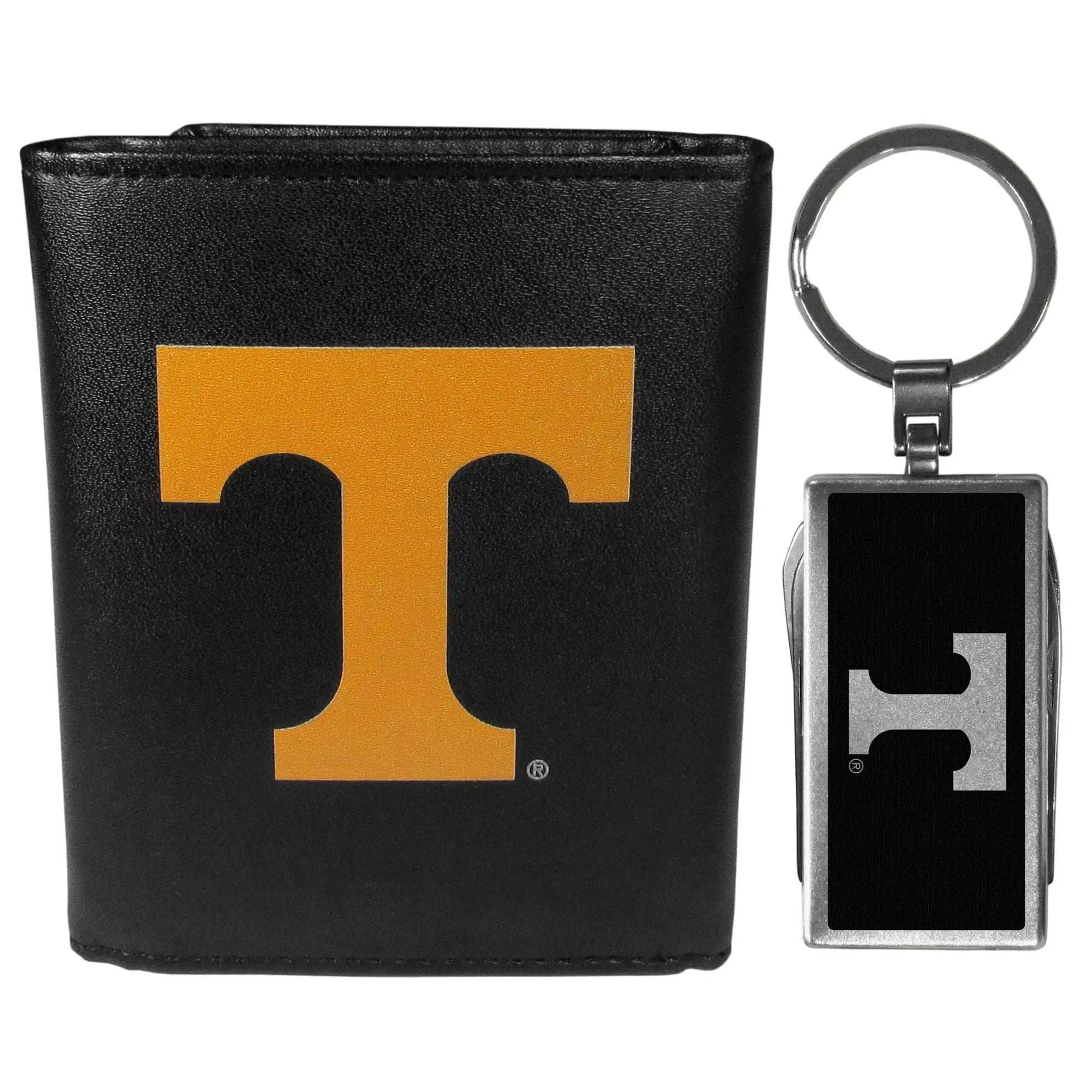 Tennessee Volunteers Tri-fold Wallet & Multitool Key Chain, Black - Tennessee Volunteers - Flyclothing LLC