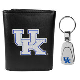 Kentucky Wildcats Tri-fold Wallet & Steel Key Chain - Kentucky Wildcats