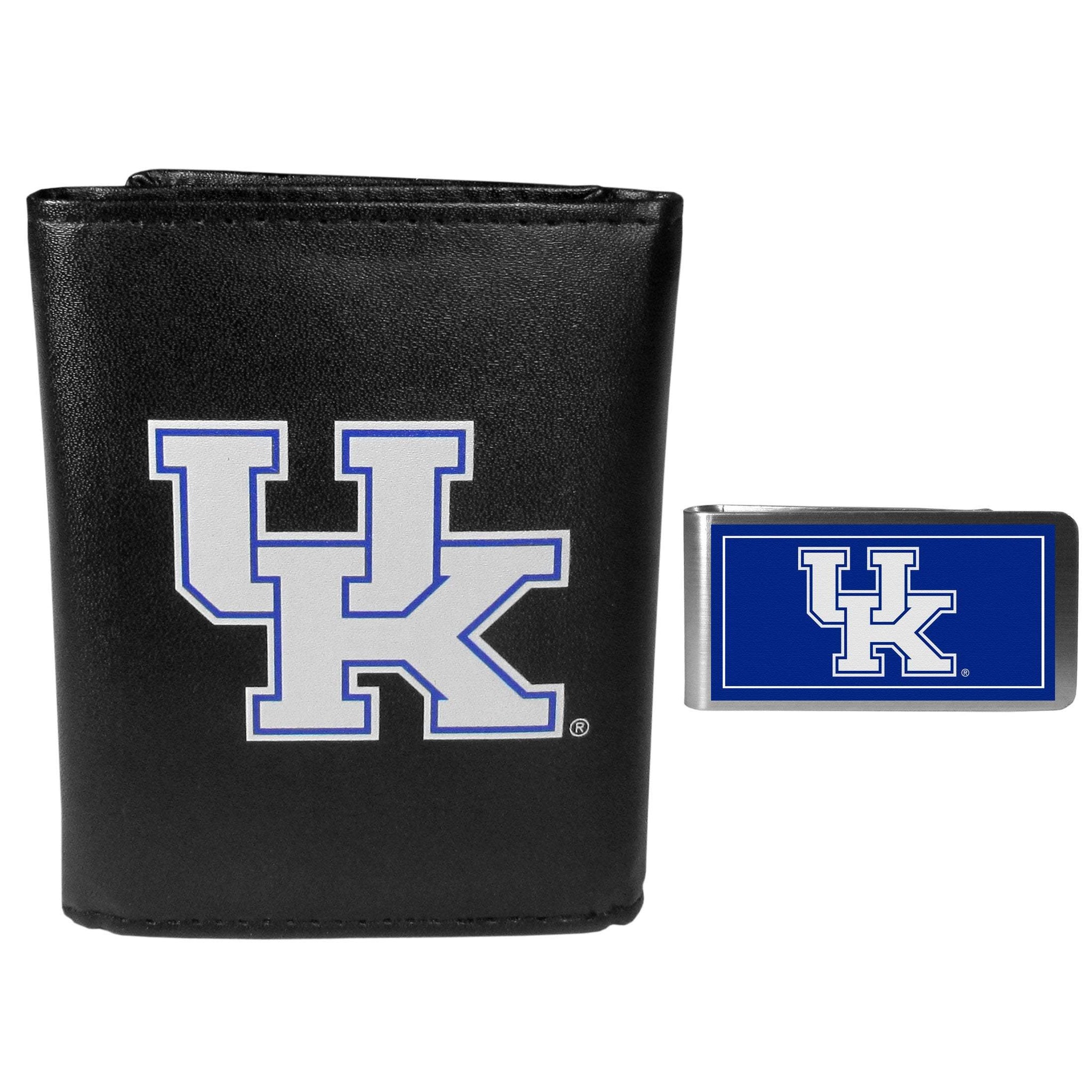 Kentucky Wildcats Tri-fold Wallet & Color Money Clip - Kentucky Wildcats - Flyclothing LLC