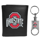 Ohio St. Buckeyes Tri-fold Wallet & Valet Key Chain - Ohio St. Buckeyes