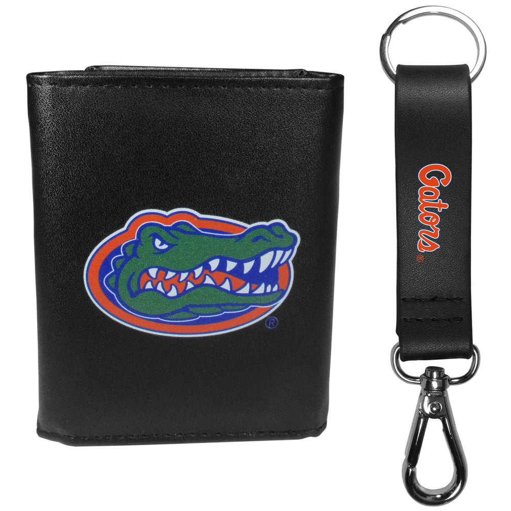 Florida Gators Tri-fold Wallet & Strap Key Chain - Florida Gators