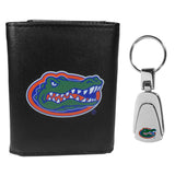 Florida Gators Tri-fold Wallet & Steel Key Chain - Florida Gators