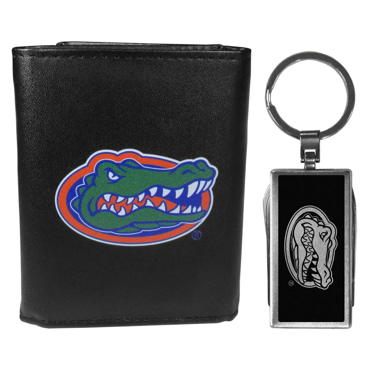 Florida Gators Tri-fold Wallet & Multitool Key Chain, Black - Florida Gators - Flyclothing LLC