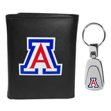 Arizona Wildcats Tri-fold Wallet & Steel Key Chain - Arizona Wildcats