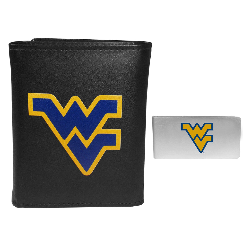 W. Virginia Mountaineers Tri-fold Wallet & Money Clip - W. Virginia Mountaineers