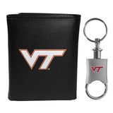 Virginia Tech Hokies Tri-fold Wallet & Valet Key Chain - Virginia Tech Hokies