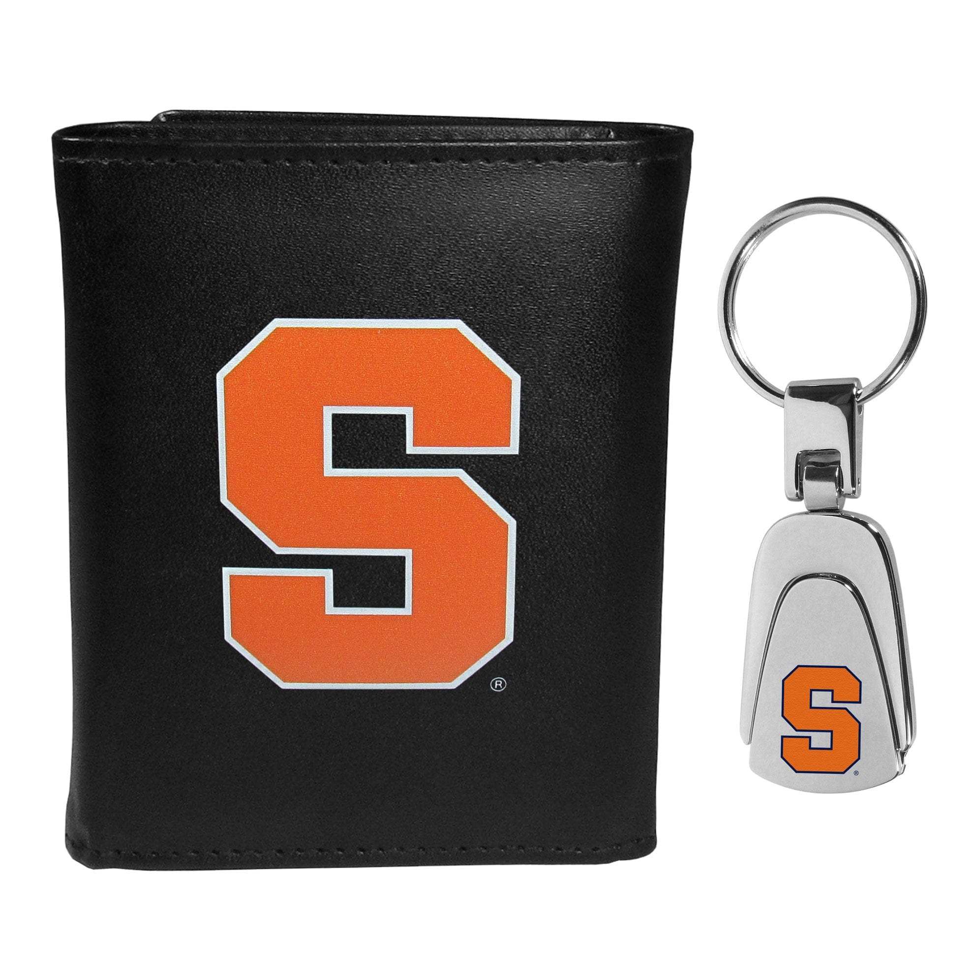 Syracuse Orange Tri-fold Wallet & Steel Key Chain - Syracuse Orange - Flyclothing LLC