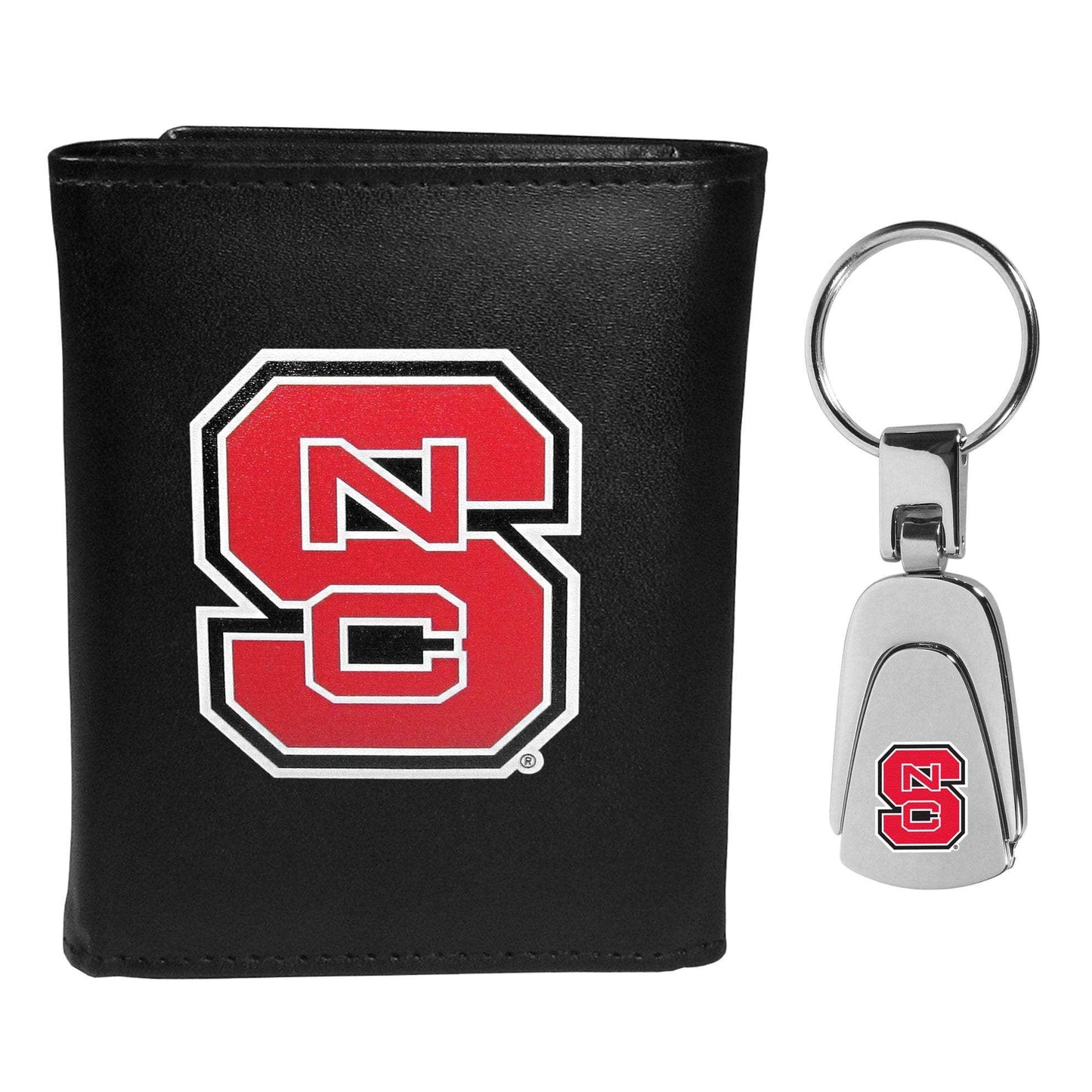N. Carolina St. Wolfpack Tri-fold Wallet & Steel Key Chain - N. Carolina St. Wolfpack - Flyclothing LLC