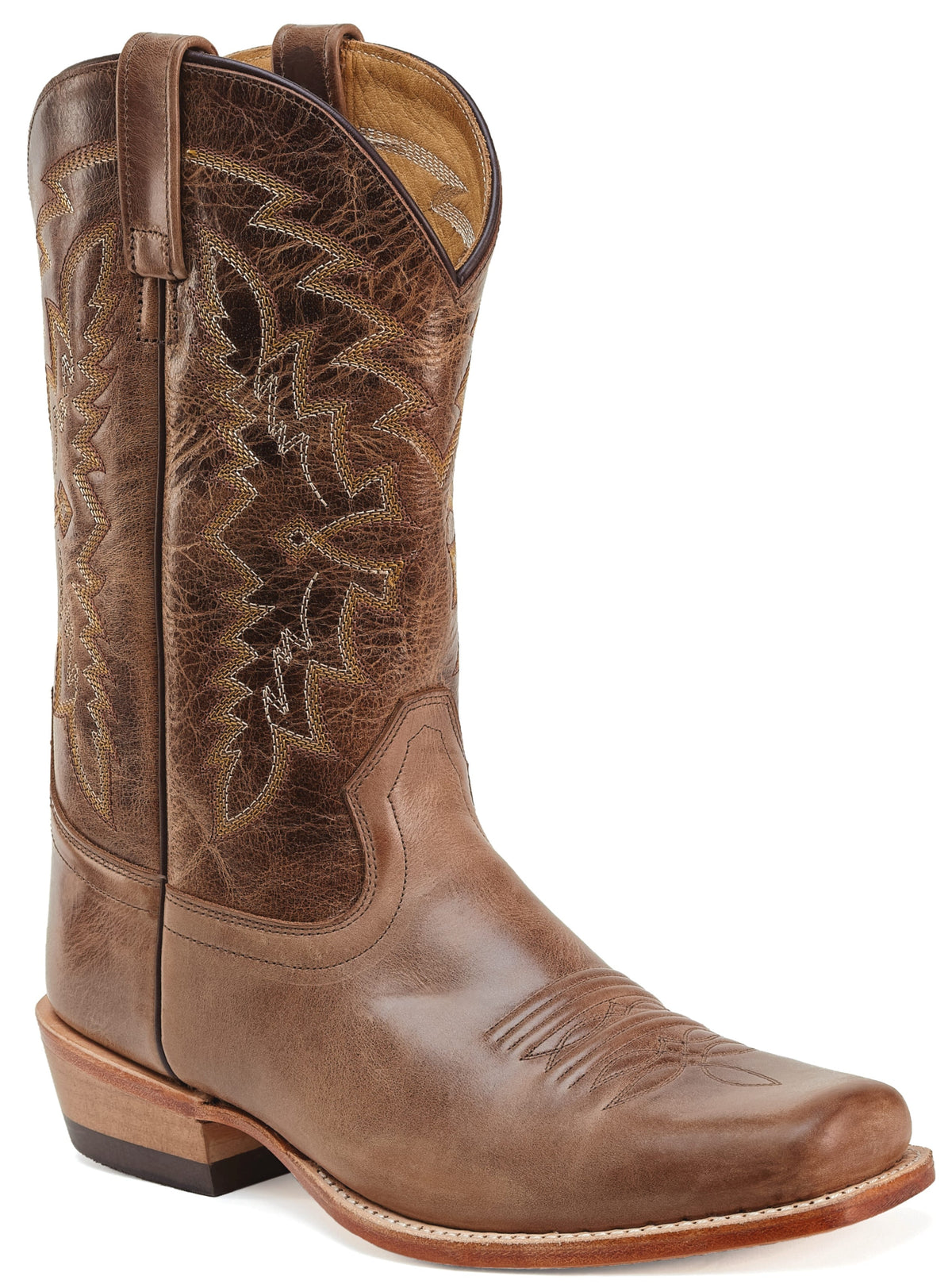 Old West Men's Western Boots Cactus Brown Foot / Burnt Tan Shaft CT1006 - Old West - Flyclothing LLC