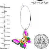 Butterfly Skull Hoop Earrings by Onyx O - BodyCandy - Flyclothing LLC