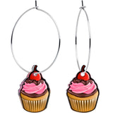 Valentine Cupcake Hoop Earrings by Onyx O - BodyCandy - Flyclothing LLC