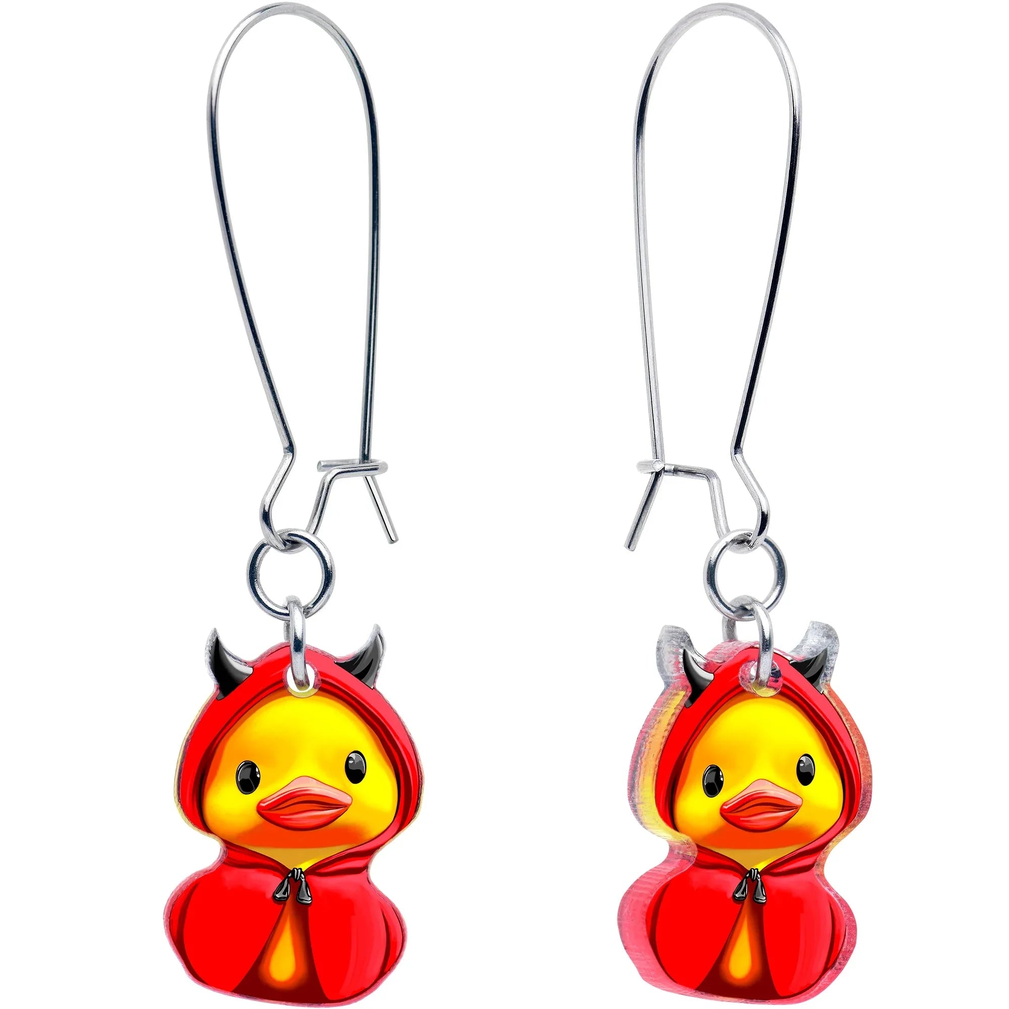 Hot Litle Devil Duck Dangle Earrings by Onyx O - BodyCandy - Flyclothing LLC