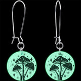 Glow in the Dark Mystic Mushroom Dangle Earrings by Onyx O - BodyCandy - Flyclothing LLC